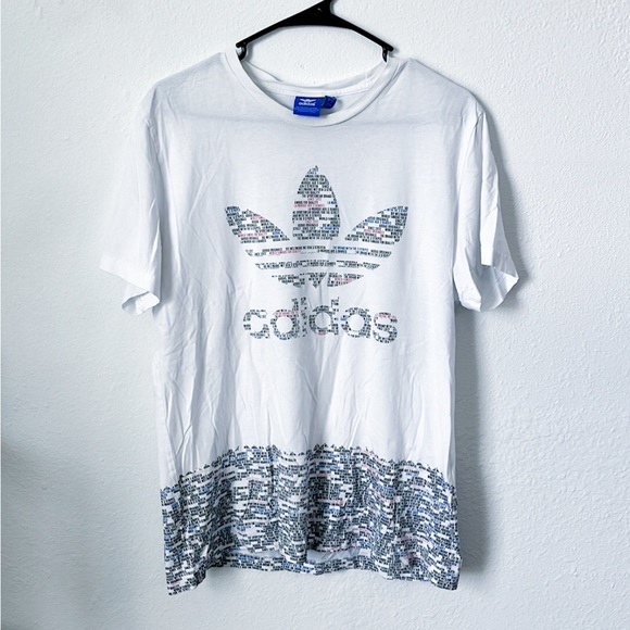 adidas Tops - Adidas Long White Graphic Tee